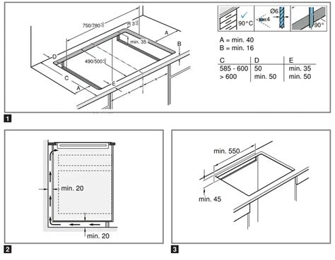 bosch induction hob installation instructions